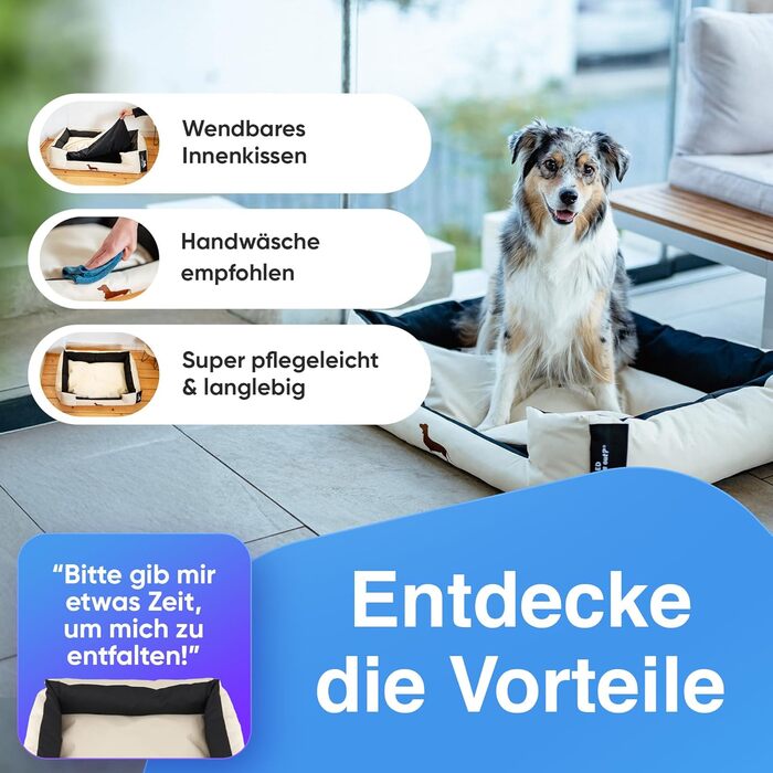 Ліжко для собак - міцне, для великих та маленьких собак, цуценят та літніх тварин. Зручне, м'яке, різних кольорів (M, пісочний)