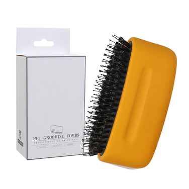Щітка для котів, вичісувальний гребінь, аксесуари для догляду за шерстю, для довгошерстих порід, цуценят, кошенят, щоденний догляд, для використання на вулиці, рекомендовано ветеринарами, професійна, жовта