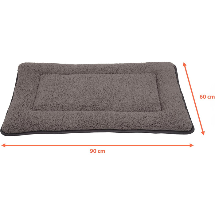 М'яка килимок для тварин Spetebo, 90 x 60 см, для собак та котів, сірий, з антиковзким покриттям