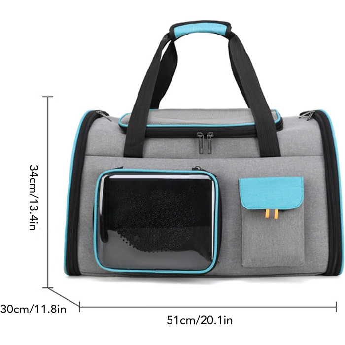 Трансформер для тварин XOYIXOYI: дихаючий рюкзак-переноска для котів та собак, велика місткість, легкий у догляді, для прогулянок на вулиці (сірий та блакитний)