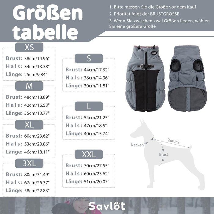 Тепла зимова жилетка для собак Savlot з D-кільцем, бавовна, розмір M, блакитна