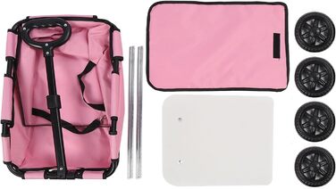 Складана візок для собак 4-Rad, Переносний дитячий візочок для домашніх тварин, візок для котів та собак, 51 x 35 x 23 см, підходить для собак, котів та інших дрібних тварин