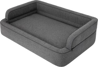 Ліжко для собак та котів, корзина, крісло, ліжко-лежанка, знімний чохол, XXL (117x79 см), сірий графіт