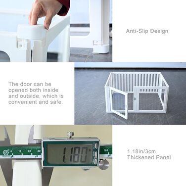 Laufstall для собак та цуценят WOOQOTT: безпечний загін з прозорими панелями, 61 см