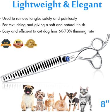 Професійна ножиці для грумінгу собак та котів Chunker 8.0'
