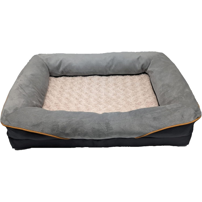 Розкішне ортопедичне ліжко для собак з віскоеластичною матрацом, велике, середні породи, знімний чохол