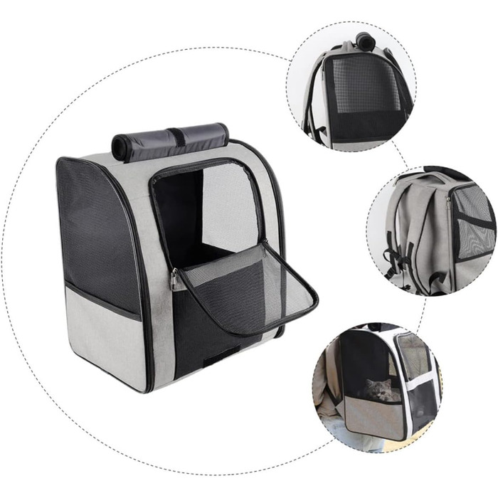 Рюкзак для котів Verdanverse: дихаючий, місткий, з міцного матеріалу, для транспортування котів та маленьких тварин