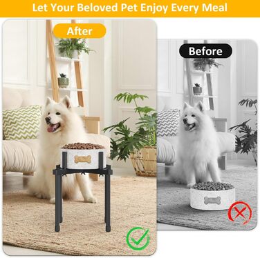 Підставка для води для собак Jane Eyre – регульована, піднята, для великих та середніх собак, антиковзаюча, без миски. Матеріал: L-STEEL