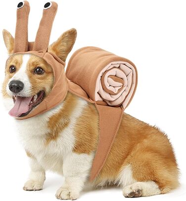 Костюм на Хелловін для домашніх тварин: костюм равлика, для собак та котів, маскарадний костюм, Хелловін, косплей (равлик, L)