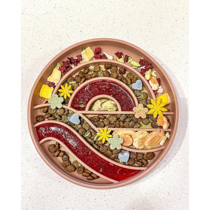 OHMO Antischling Napf для собак (Світанок): миска для собак, котів та цуценят, запобігає здуттям, не ковзає, екологічне силікон, колір Кораловий, розмір L