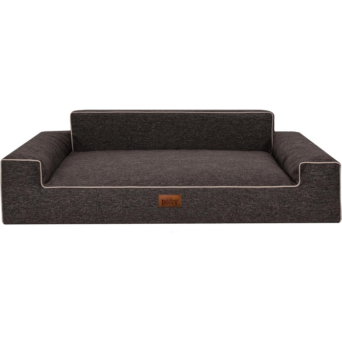 М'яке ліжко-лежанка для собак XL, коричнева, 98 x 66 см. Лежанка для тварин, лежанка для собак Inarii