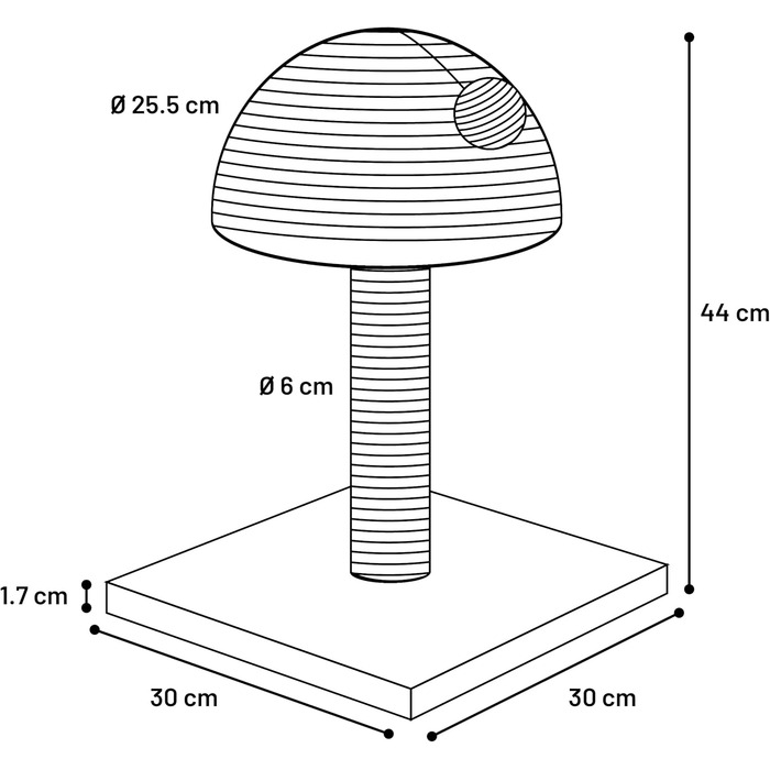 Драбина для котів Flamingo Kratzbaum – Колір: Бежевий – 78 x 49,5 x 121 см