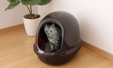 Котлочистка Iris Ohyama PNE-500H біла, велика овальна, без кришки, для котів та кошенят, легке очищення, BPA-free