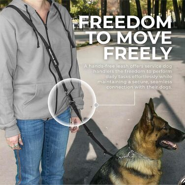 Повідок для службових собак ActiveDogs, 19 см, міцний нейлон