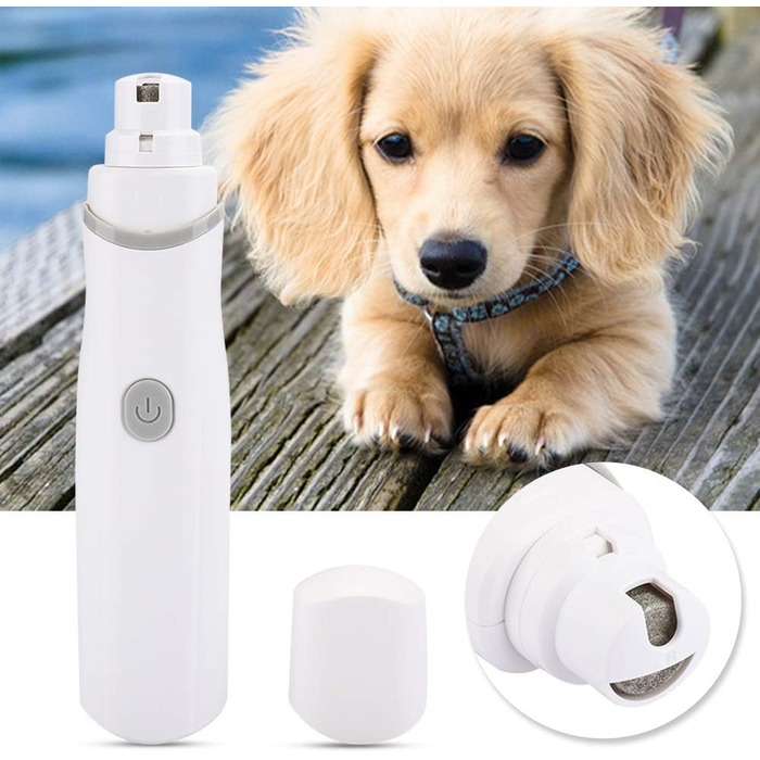 Електричний точило для собачих кігтів Yctze Leiser - точило для кігтів та догляду за ними, акумуляторний, для домашніх тварин (Сірий)