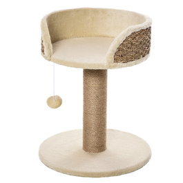 PawHut Cat Tree Маленьке 49 см Котяче дерево з лежачою поверхнею Ігровий м'яч Дерево для лазіння по маленькому коту Stable Cream White