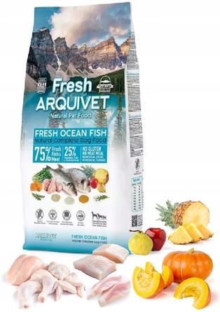Вологий корм для собак ARQUIVET FRESH М'ясо та океанічна риба, 10 кг