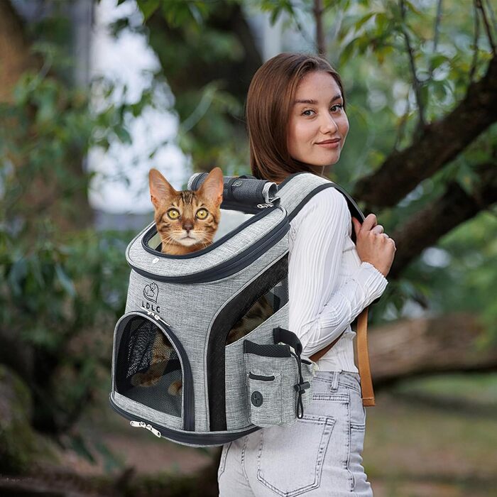 PETCUTE Рюкзак для собак, чорний: зручний та дихаючий, з внутрішнім ременем безпеки та кишенями для аксесуарів. Ідеально для прогулянок, подорожей та активного відпочинку з вашим улюбленцем.