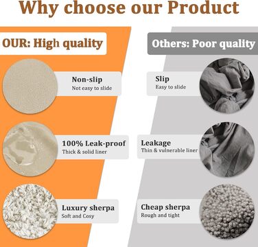 Водонепроникний килимок для собак Catalonia Classy, двосторонній, м'який, великий розмір (203x152 см), каміль/taupe