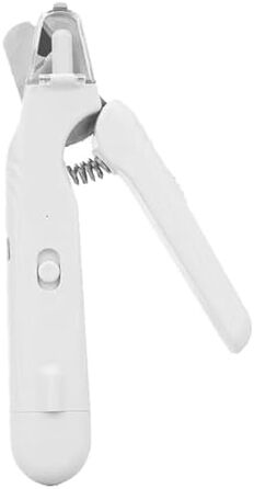 Триммер для обрізання нігтів домашніх тварин, LED, 2-в-1 (обрізання та шліфування), безшумний, білий