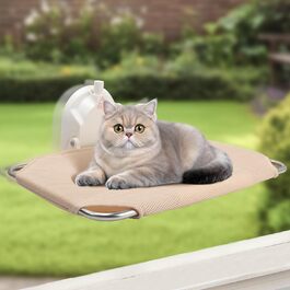 Кішка гамак для вікна ITSOGOO, розкладне ліжко для котів з міцними присосками, м'яка підвісна лежанка для котів, до 25 кг, 46x30 см