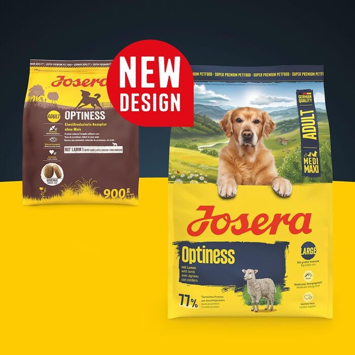Сухий корм для дорослих собак великих порід JOSERA Optiness з ягняти та рису, 12.5 кг