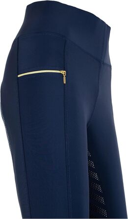 Легінси для верхової їзди Lazura Fenja | Повний силіконовий наповнювач | Рідзани з 2 кишенями для телефону | Легінси для верхової їзди Navy, розмір 36/38