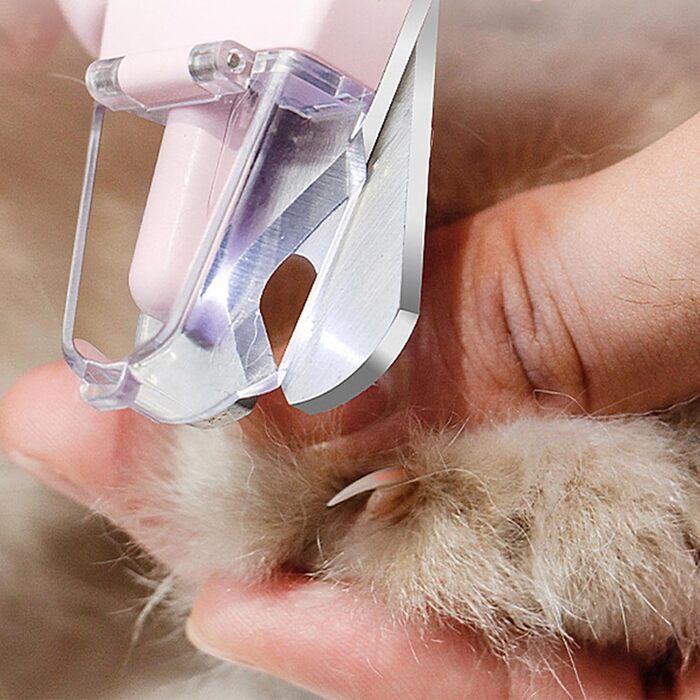 Електричний триммер для нігтів собак і котів з LED-підсвічуванням, шліфувальник для догляду за лапами та цуценятами, рожевий