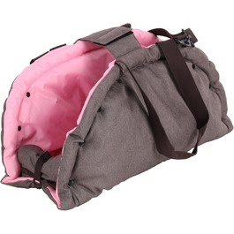 Сумка-переноска для собак і котів Flamingo Xenos Taupe - 47x25x28 см - Міцна та зручна