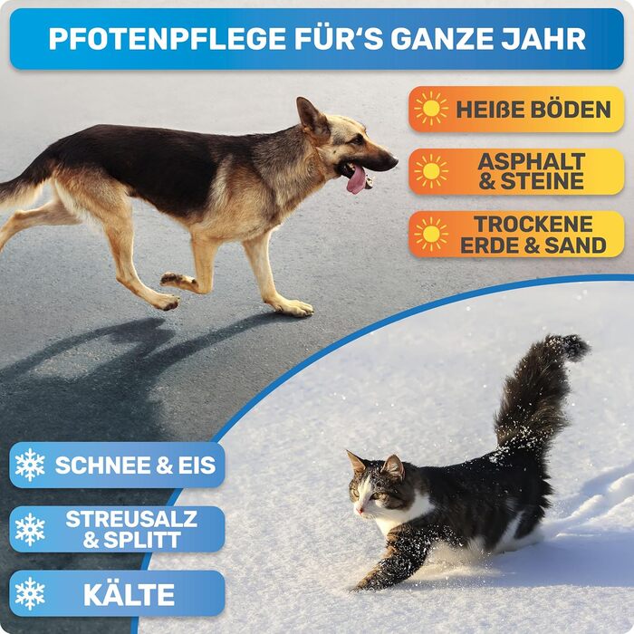 Балсам для лап собак та котів BluePet Schnelleinziehender, 50 мл - зволожуючий, регенеруючий, з арнікою, календулою та ши, проти тріщин та сухості лап