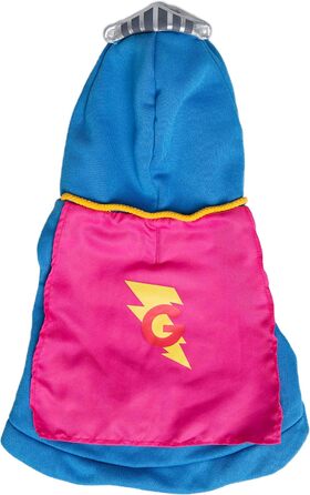 Костюм для собак Super Grover від Pet Krewe – ідеальний для маленьких, середніх, великих та екстра-великих собак. Підходить для Хелловіну, вечірок, фотосесій та як подарунок для собаколюбів