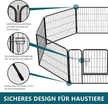 Металевий вольєр для собак та цуценят, переносний загон для тварин, 12 штук, 60 см