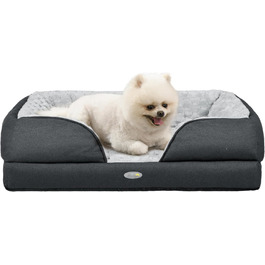 Лягу для собак PawHut - заспокійливе ліжко для домашніх тварин, матрац для маленьких собак, антрацит, 70 x 50 x 18 см