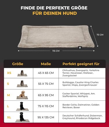 Килимок для собак HS-Hundebett® Cord з наповнювачем XS – Практичний килимок-трансформер – М'яка лежанка для собак – Комфортний відпочинок – Зелений, Made in DE, 75x115 см