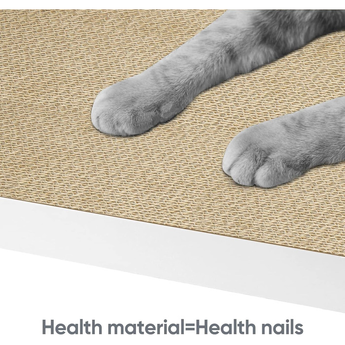 Furjoy Котячий Драпак Вертикальний 2-в-1, Драпак-Килимок, Лаунж, з Котячою М'ятою та Дзвіночком (50 x 24 x 20 см, 37 x 24 x 15 см)