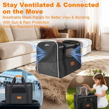 Транспортна переноска для котів, переноска для котів з безпечними блискавками, миска, змінне подушечка, переноски для котів та цуценят вагою до 7 кг