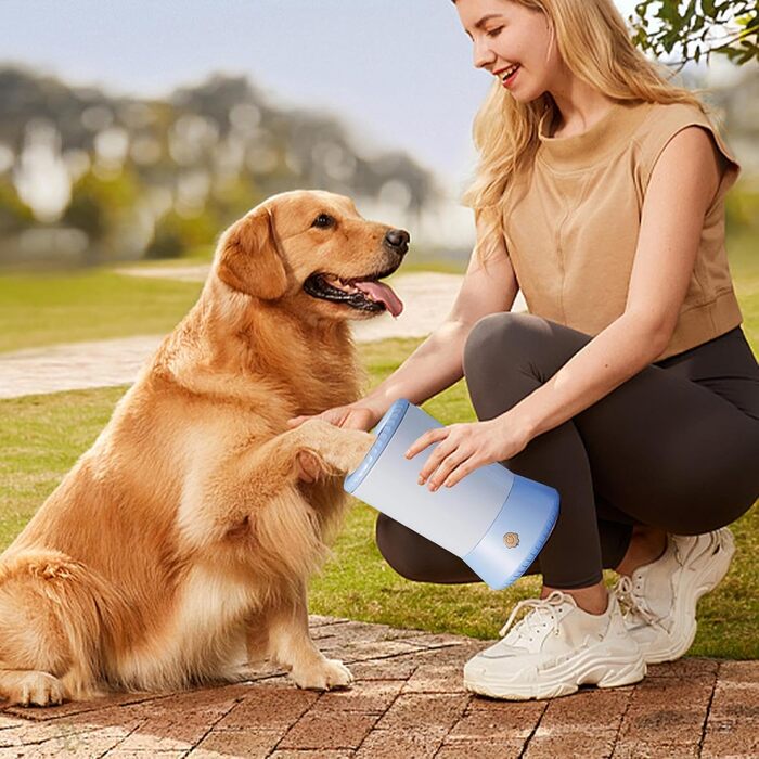 Автоматичний очищувач лап для домашніх тварин, розумний пристрій для чищення лап собак, електричний очищувач лап котів, аксесуари для догляду за тваринами, електричний очищувач лап для собак, блакитний