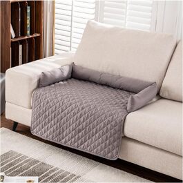 Килимок для собак та котів на диван, 90x120 см, світло-сірий. Захист меблів від бруду та подряпин. Вологостійкий, з неслизьким дном.