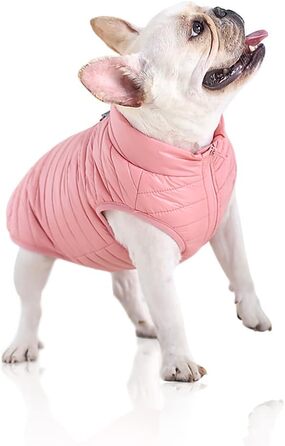 Зимовий одяг для собак: тепла куртка-жилет для собак, для цуценят, водонепроникна, вітронепроникна, тепла, з утеплювачем, для маленьких та середніх собак (XL, Рожевий)