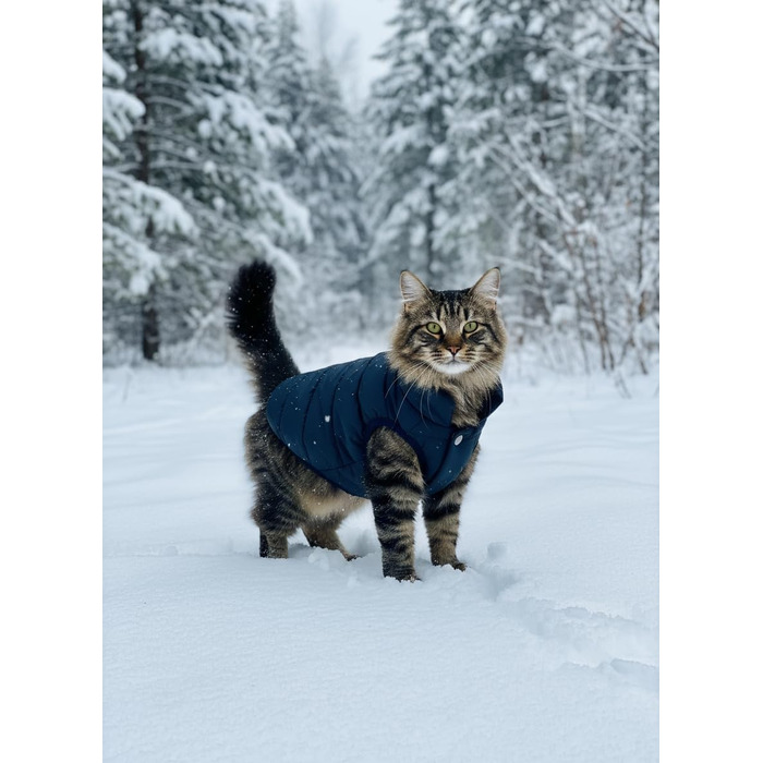 ASENKU Зимовий теплий водонепроникний одяг для собак - куртка для чихуахуа, такси, французького бульдога (S, блакитний)
