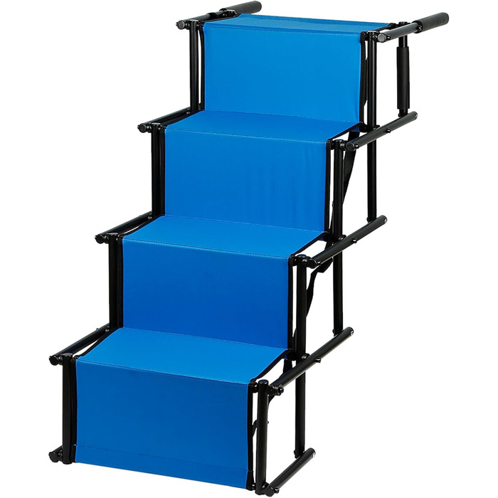 Рампа для собак Homewell - складана, до 70 кг, регульована - для малих, середніх, великих та хворих собак - легка у зберіганні (блакитна)