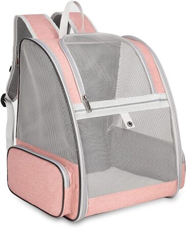 Рюкзак для собак та котів PETCUTE, рожевий, до 7 кг, дихаючий, складний, для подорожей, кемпінгу, схвалений авіакомпаніями