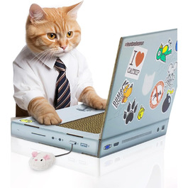 SUCK UK Картонний когтетоп-ноутбук для котів | Іграшка для котів | Когтеточка | Когтекартон | SUCK UK