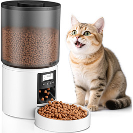 Автоматичний кормушка для котів та собак, 4л, з таймером, 1-6 прийомів їжі на день, з функцією запису голосу (10 сек)