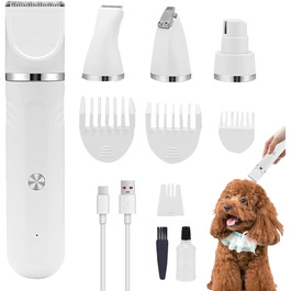 Набір для догляду за шерстю собак 4-в-1 | Ножиці для собак, цуценят та котів | Догляд за шерстю вдома