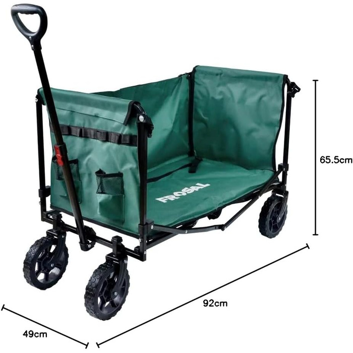 Фросал Візок для собак Бруно, зелений, складний | Транспортний візок для тварин