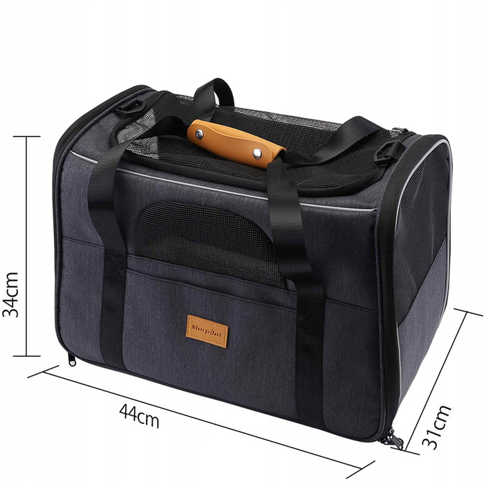 Переноска для собак та котів, розмір M, з мискою