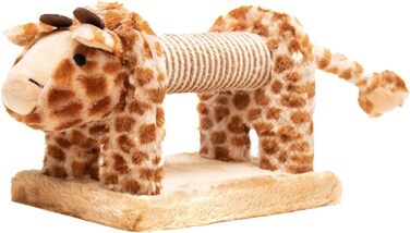 Дряпак для котів з сизалю та плюшу у формі панди, 56 x 18 x 18 см (Оранжевий)