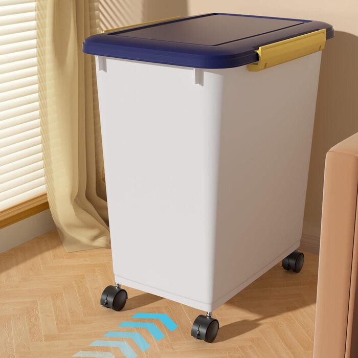 Контейнер для корму для собак Cetomo, 32L, 3 шт. з місткістю 10L кожний, з роликами, силіконовим ущільнювачем та совочками
