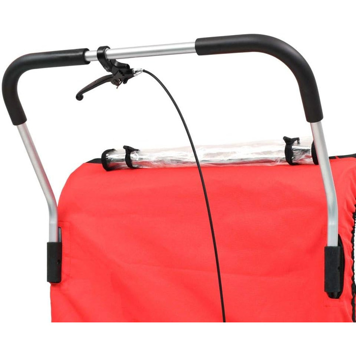 Дитячий велосипедний причіп 2-в-1 ZEYUAN, вагон для собак, чорно-червоний